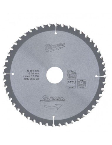 Pjovimo diskas Milwaukee 184 X 30 mm,...