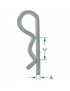 Kaištis R tipo 3mm 2
