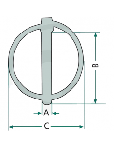 Kaištis su žiedu 10mm 2