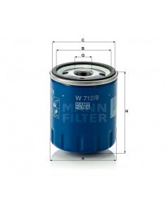 Tepalo filtras W 712/8 2